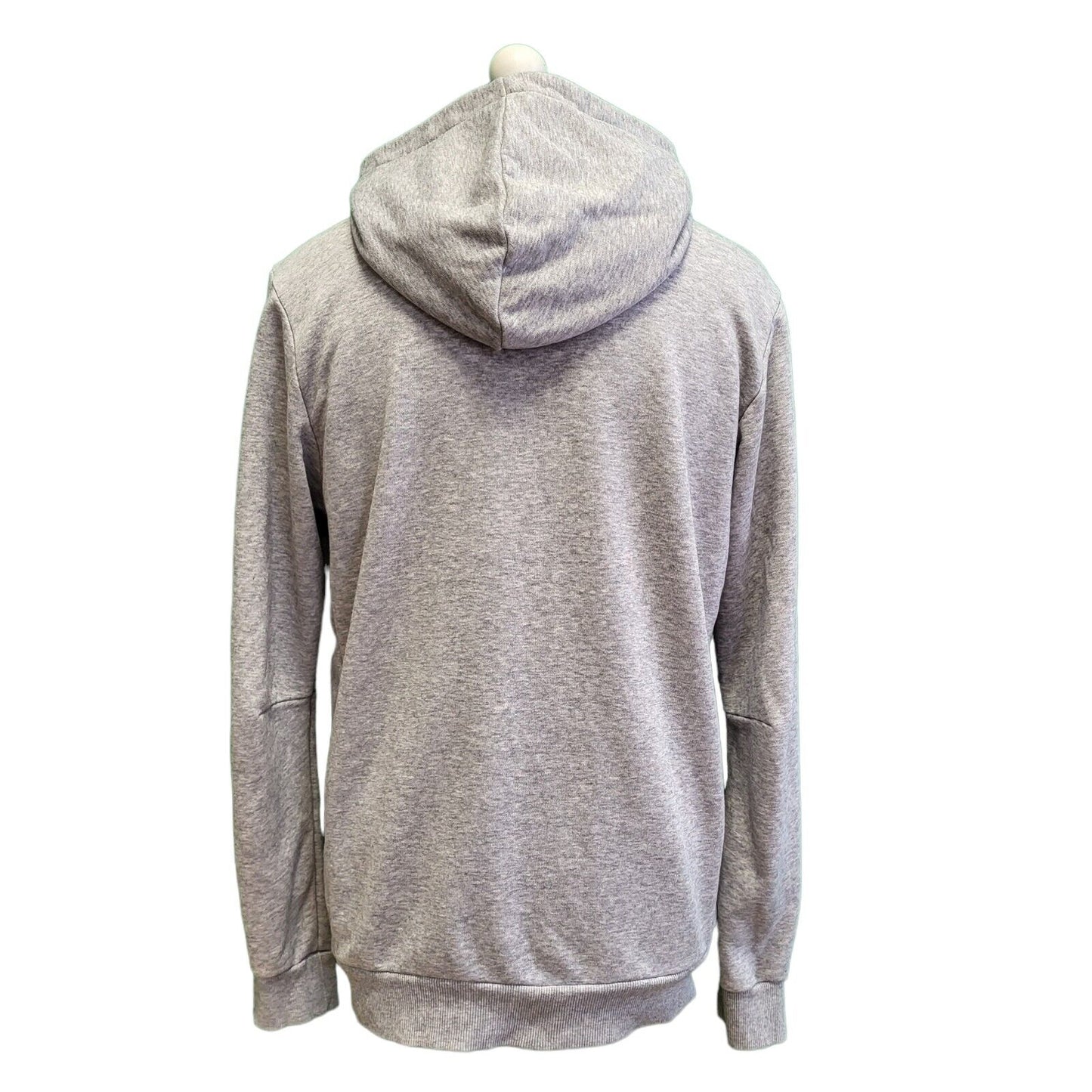 Adidas Grey Spell Out Retro Sports Drawstring Sweatshirt Hoodie Men's uk L G766
