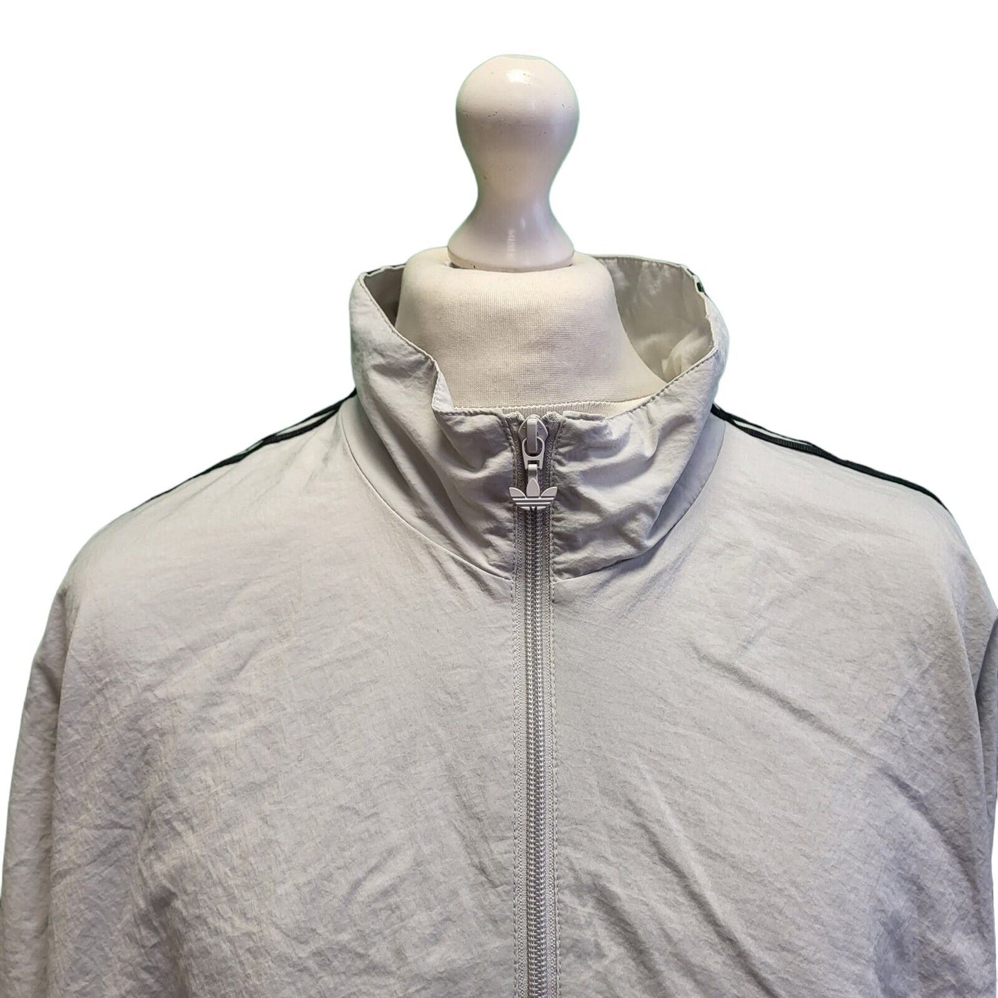 Adidas Green Grey 1/4 Zip Over-sized Sport Jacket Men's uk L eu 54 H269