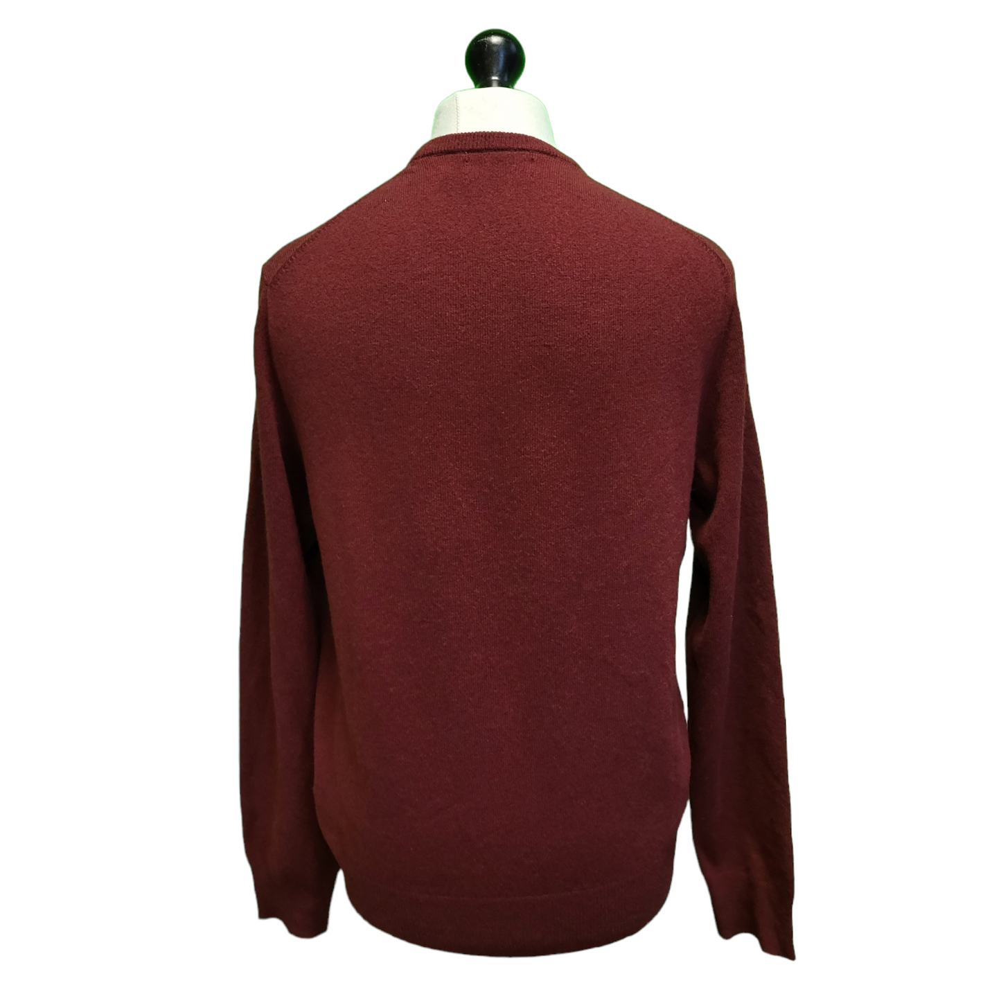Polo Ralph Lauren Burgundy Long Sleeve Knit V-Neck Jumper Men's UK M EU 50 H973