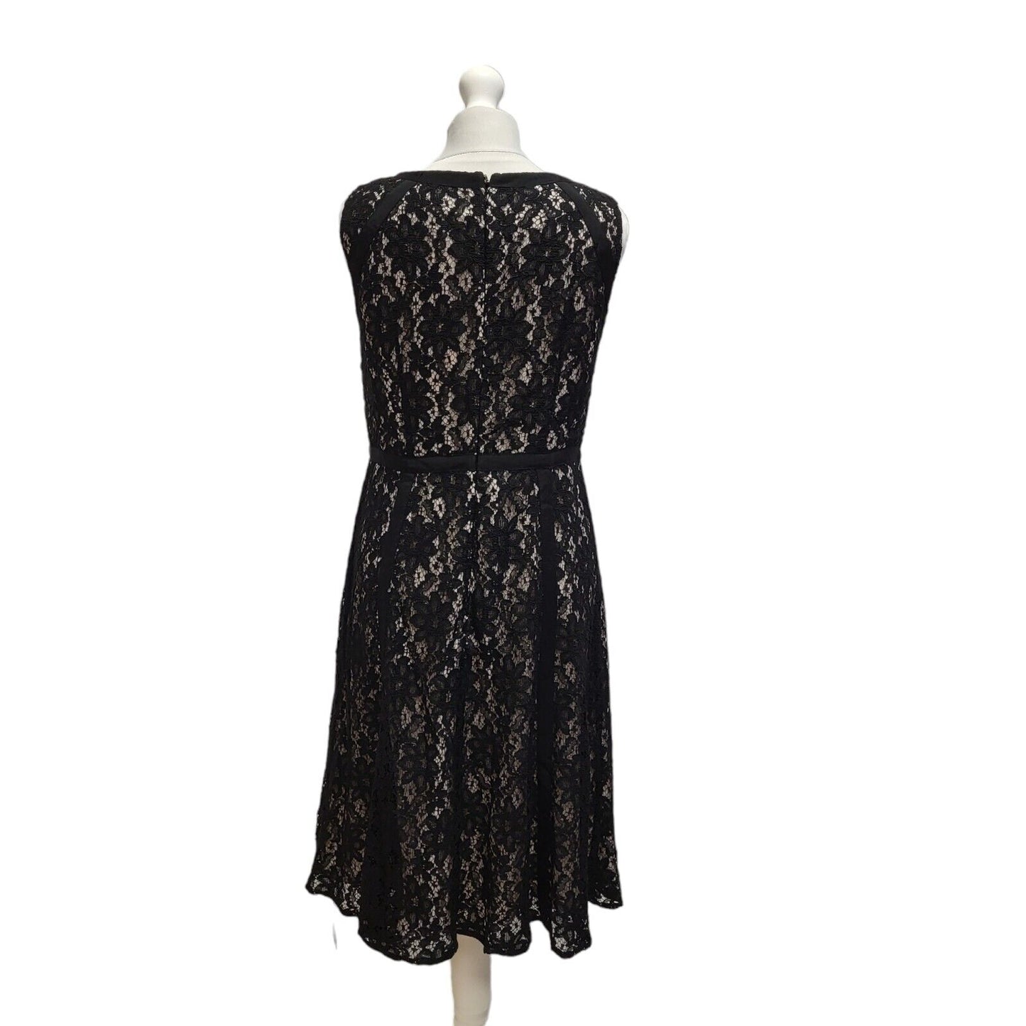 Kaliko Victorian Secret Black Sleeveless Evening Dress UK Women's 12 Bnwt BB340