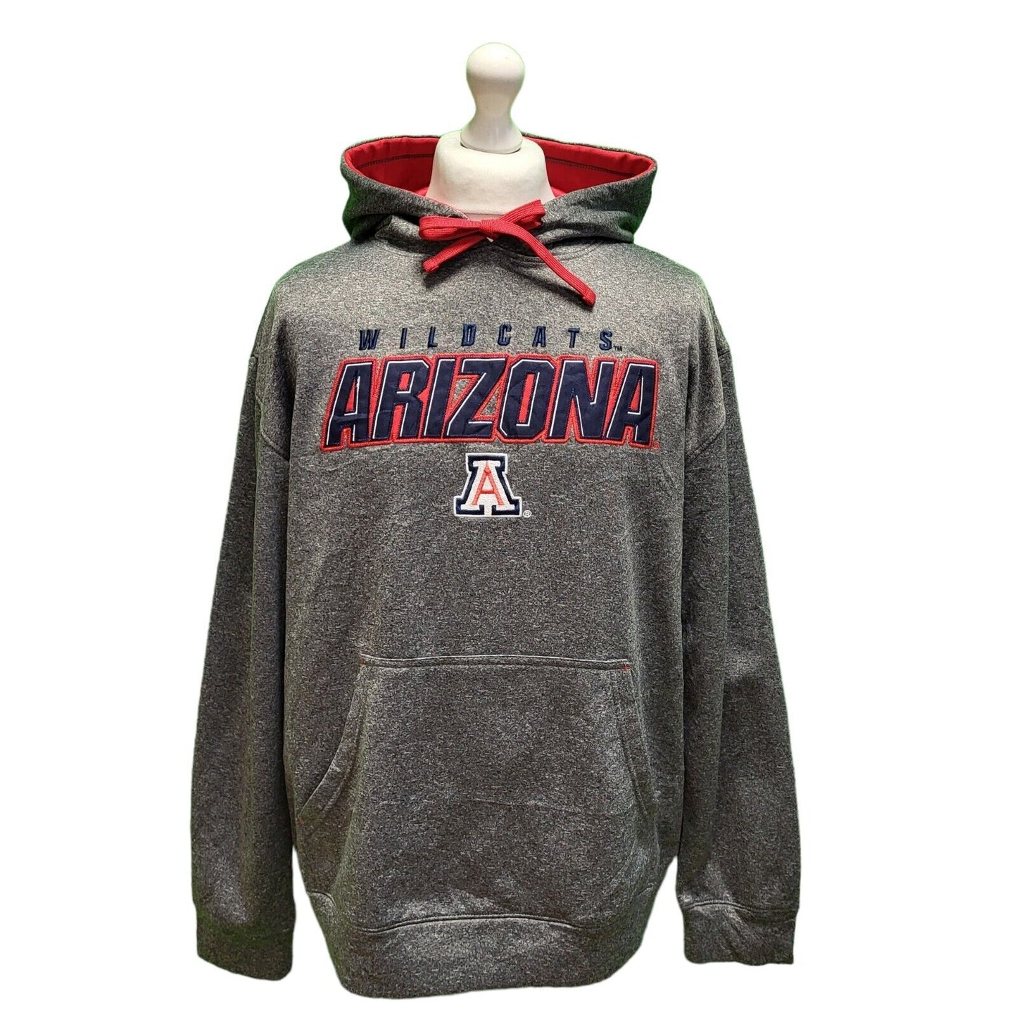 Arizona Wildcats Grey Long Sleeve Casual Sweatshirt Hoodie Men's UK L EU 54 H590