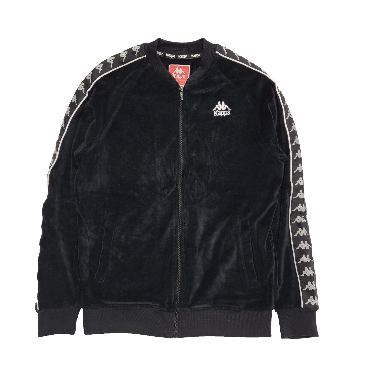 Kappa Black White Trim Sports Tracksuit Track Jacket Women's uk M eu 38 H328