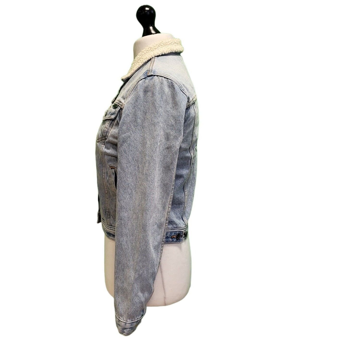 Superdry Collared Denim Casual Jacket Women's Uk M 10 EU 38 H963