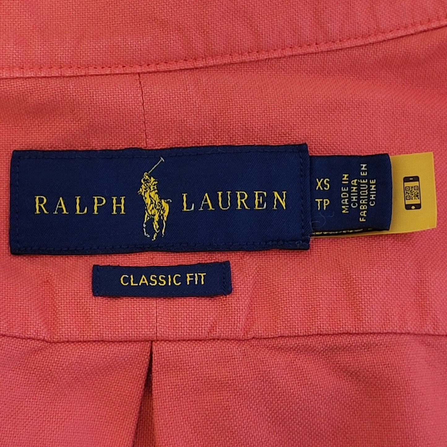 Ralph Lauren Pink Solid Classic Fit Long Sleeve Shirt Uk Men's XS BB385