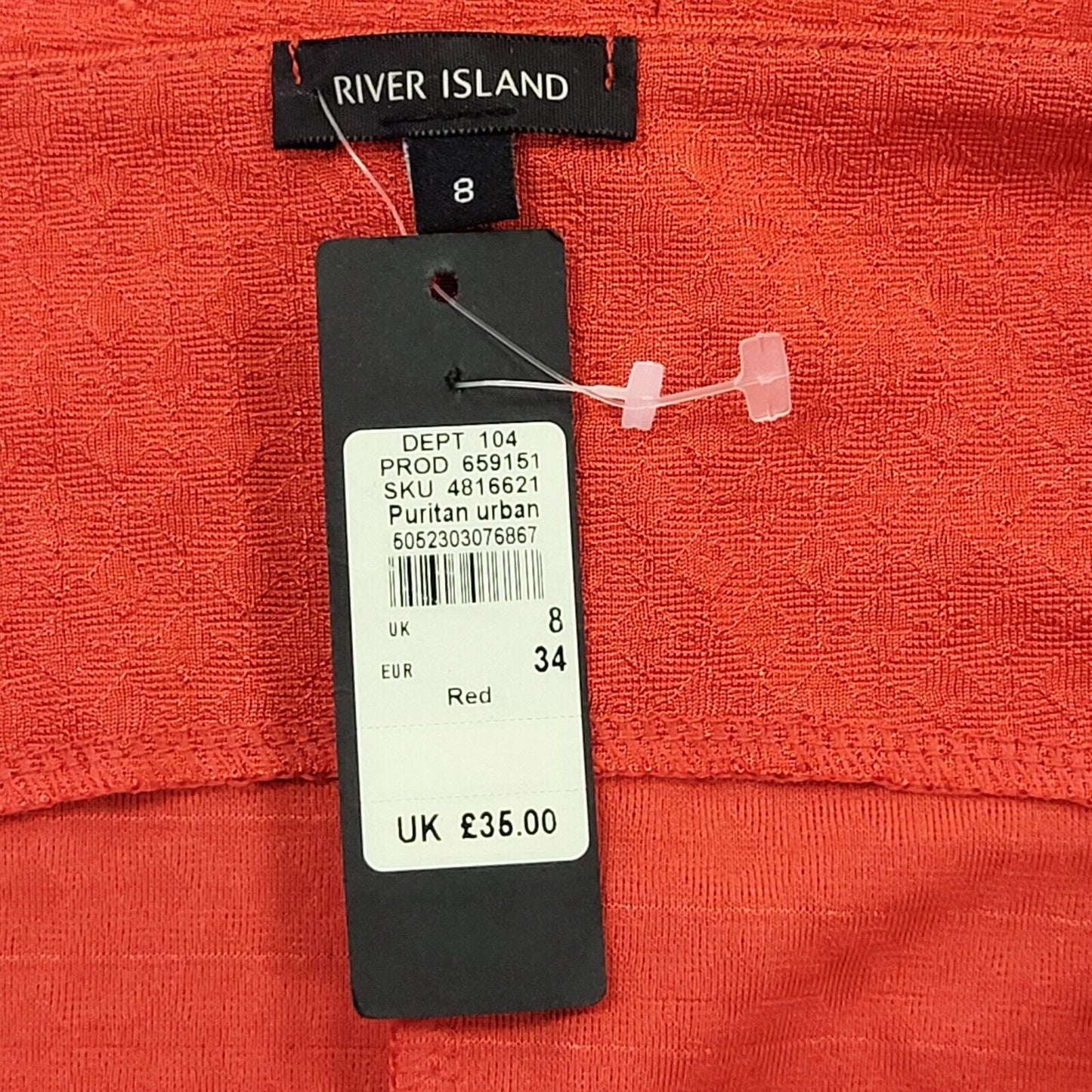 River Island Red Sleeveless Bodycon Formal Dress UK Women's 8 Bnwt BB334
