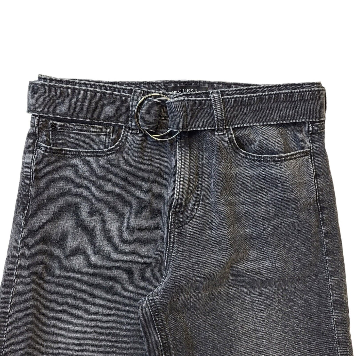 Guess Black Straight Denim Jeans UK Women's 10 W28 L29 G432