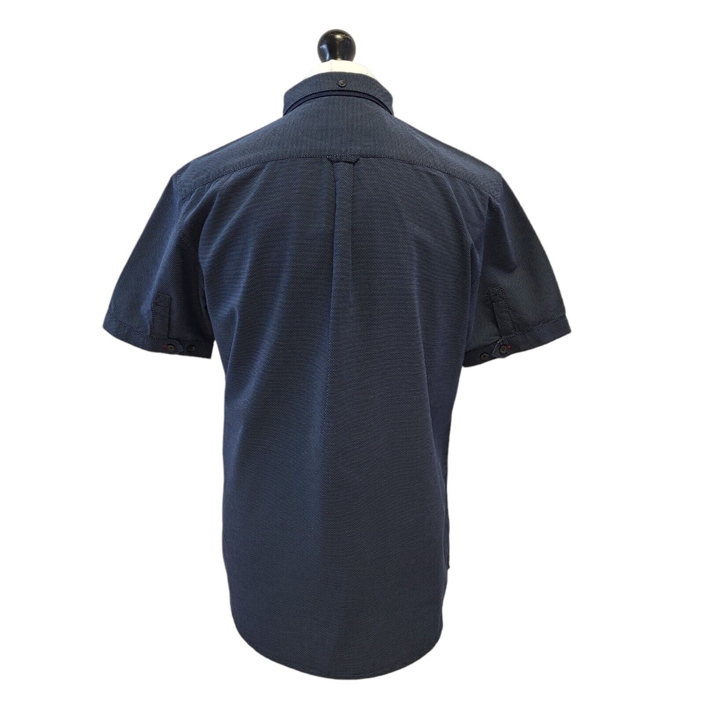 Tokyo Laundry Navy Blue Short Sleeve Shirt Uk Men's L Eu 54 Bnwt G296