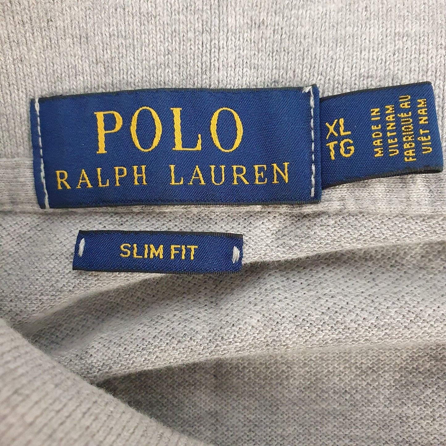 Polo Ralph Lauren Slim Fit Grey Cotton Polo T-Shirt Men's UK XL EU 54 H365