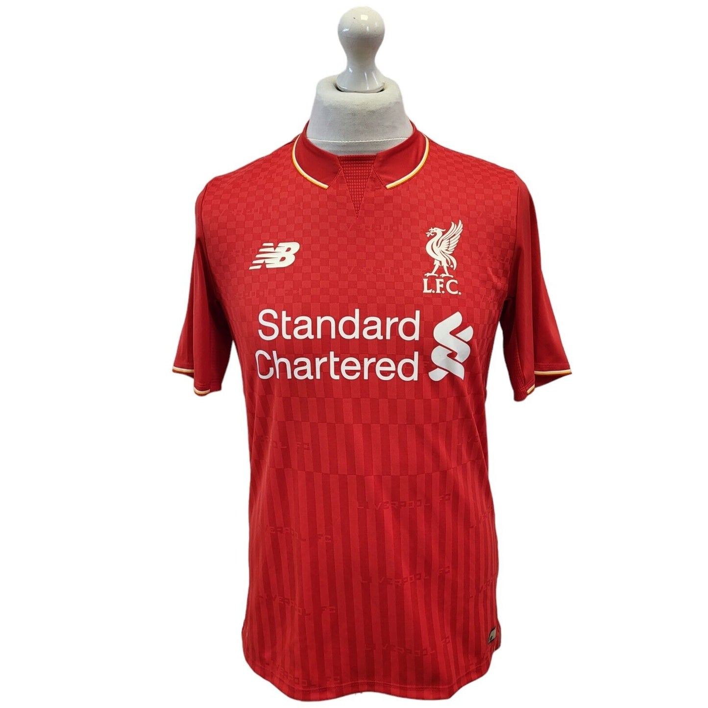 New Balance Liverpool Standard Chartered Football Shirt UK Men's S Eu 46 F667
