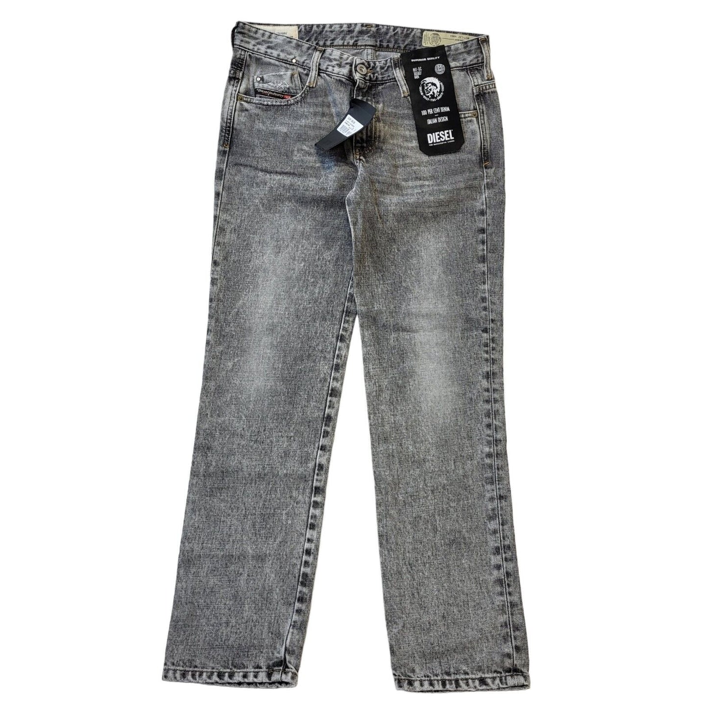 Diesel D-Rifty Grey Straight Denim Jeans UK Women's 8 W27 L32 Bnwt G428