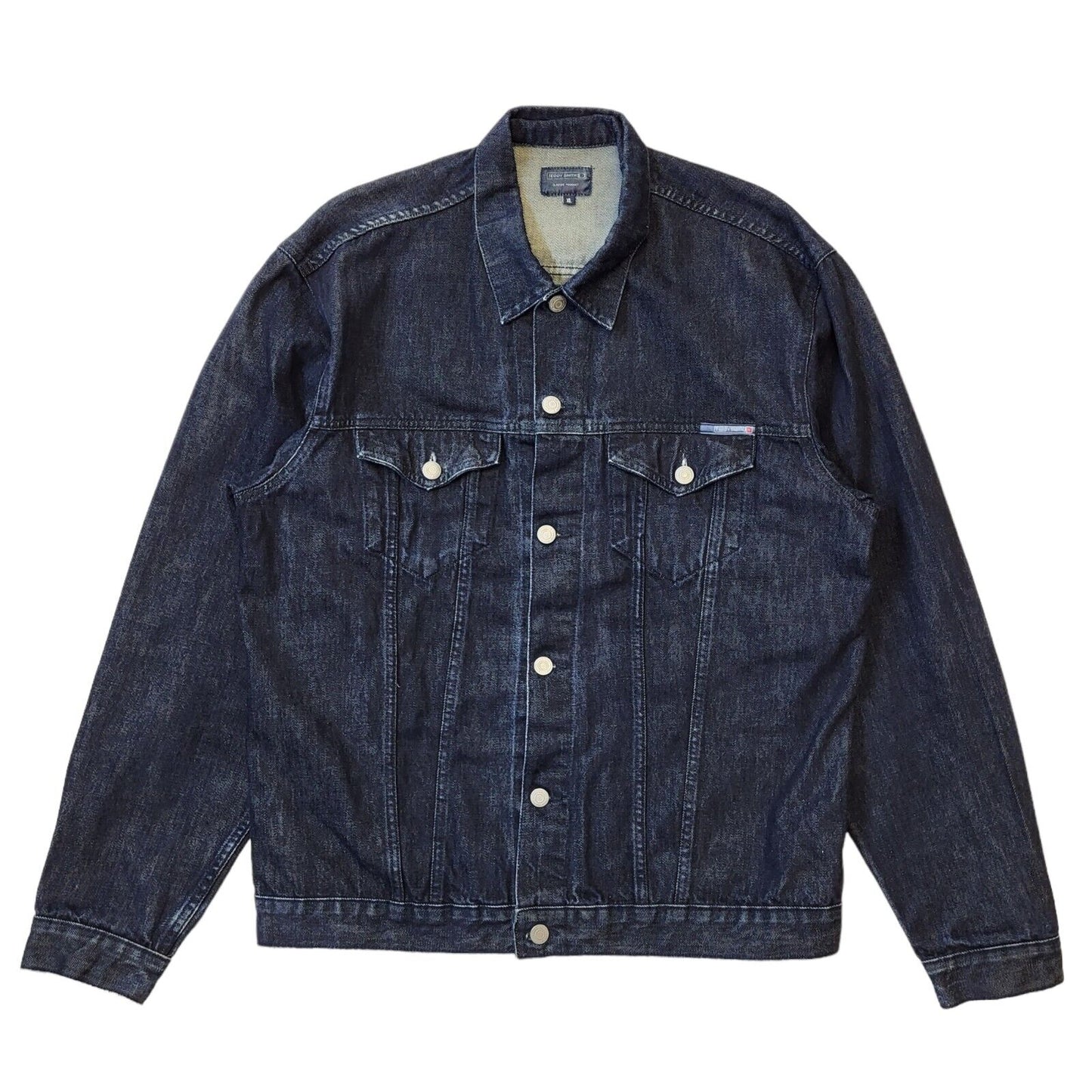 Teddy Smith Dark Blue Button-Up Denim Jacket Uk Men's XL Eu 56 G310