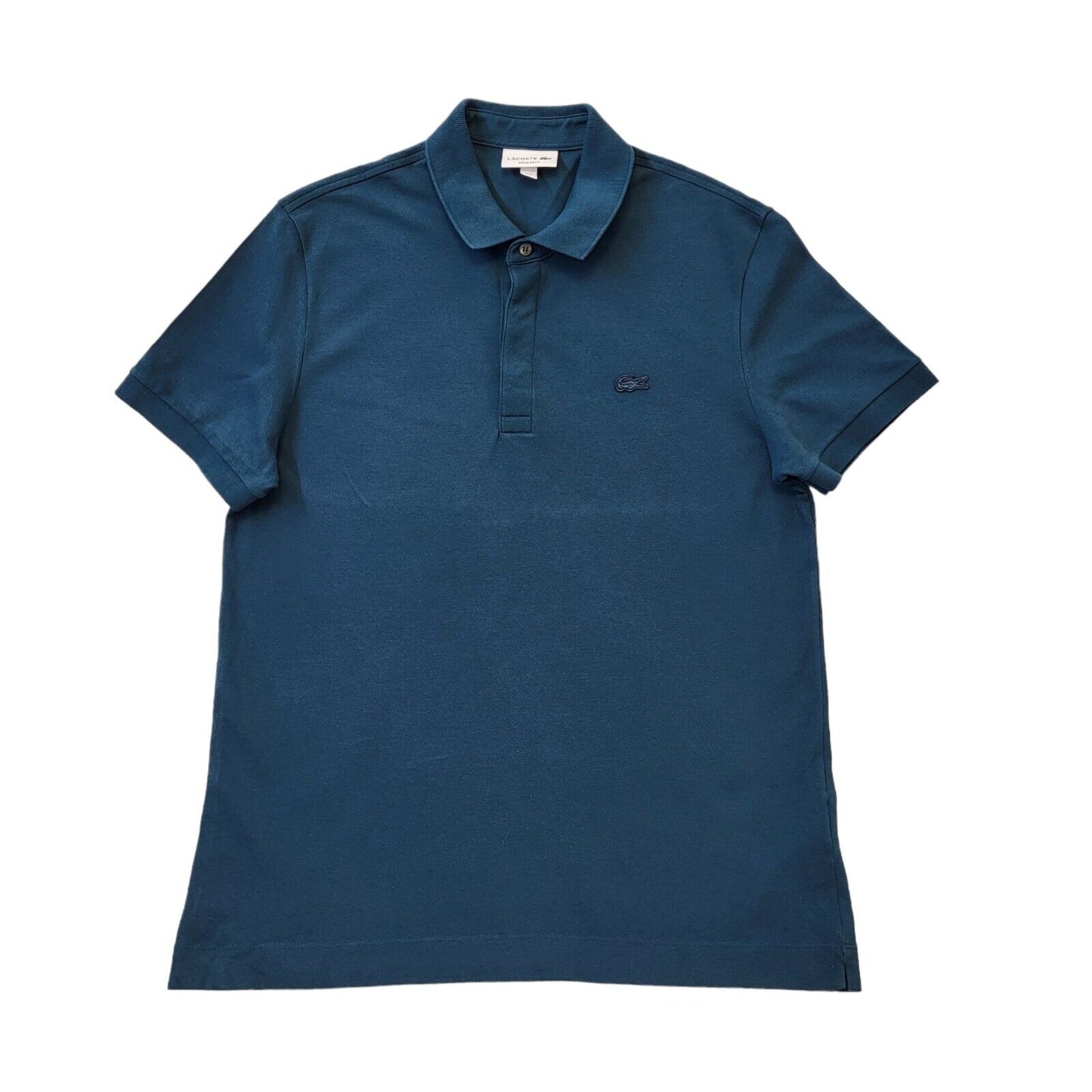 Lacoste Blue Short Sleeve Polo Shirt Mens Uk L EU 54 G342