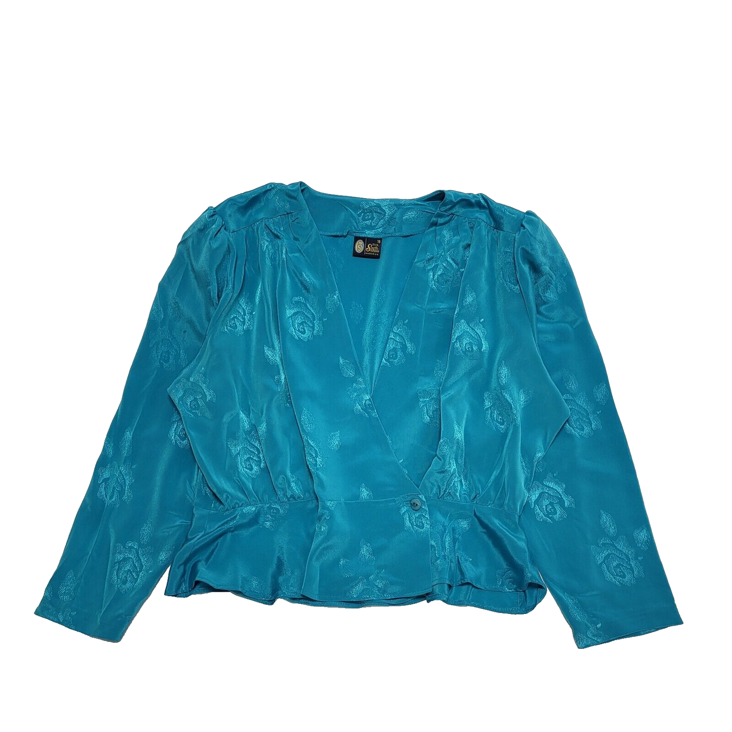 Your Sixth Sense Teal Short Sleeve Blouse Top Women's UK 3XL 18 H952