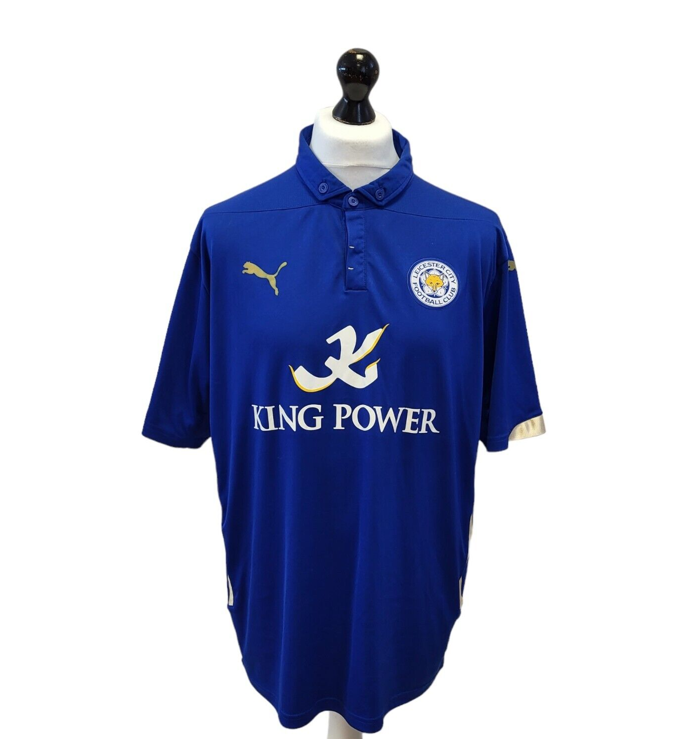 Puma Football Shirt Leicester City Collared Shirt Mens UK 2XL EU 58 G328