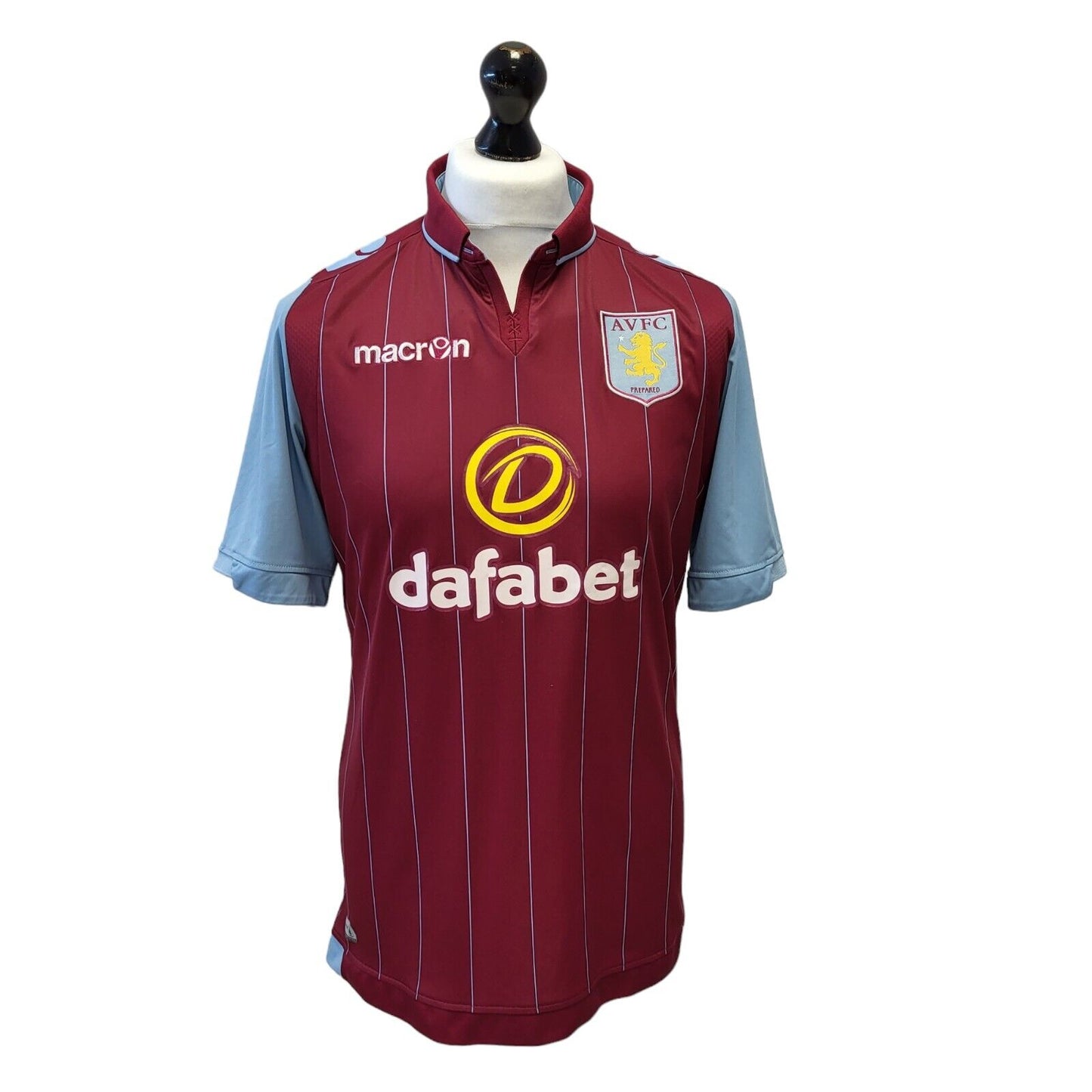 Aston Villa 2014 Macron Football Shirt Maroon & Blue Mens UK Size Medium G549