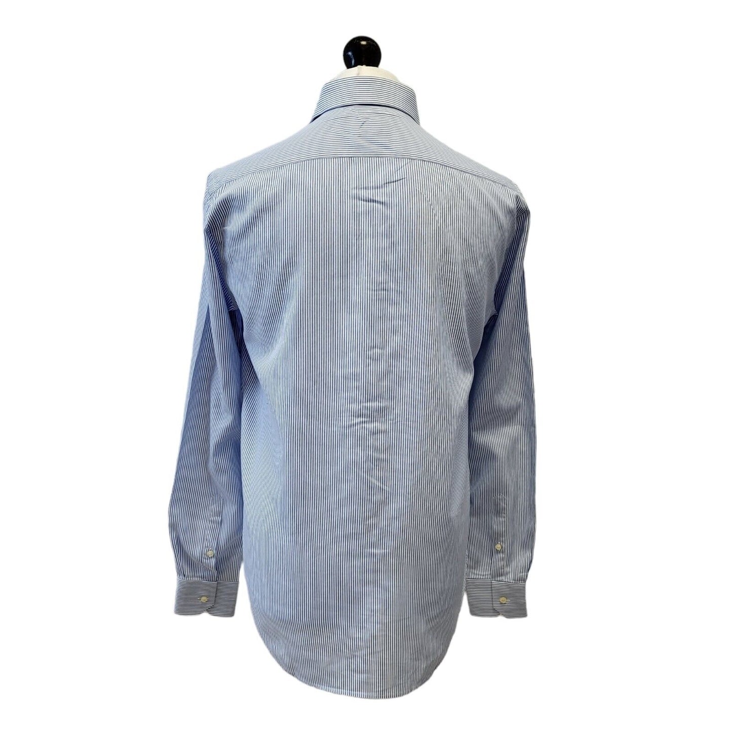 Boggi Milano Blue Striped Long Sleeve Shirt Uk Men's M Eu 50 G283