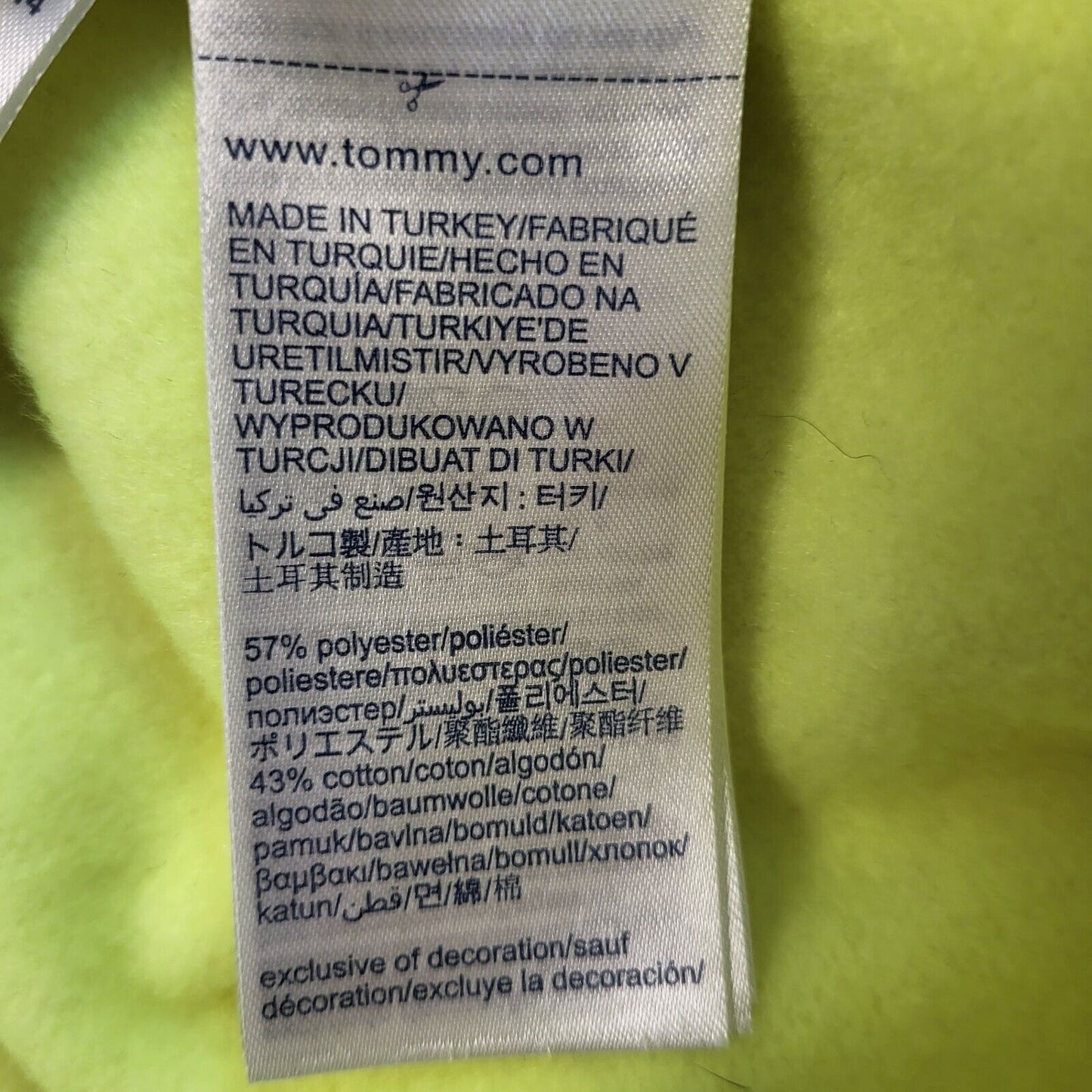 Tommy Jeans Yellow Spell Out Long Sleeve Sweatshirt Women's UK XS 8 EU 34 H142