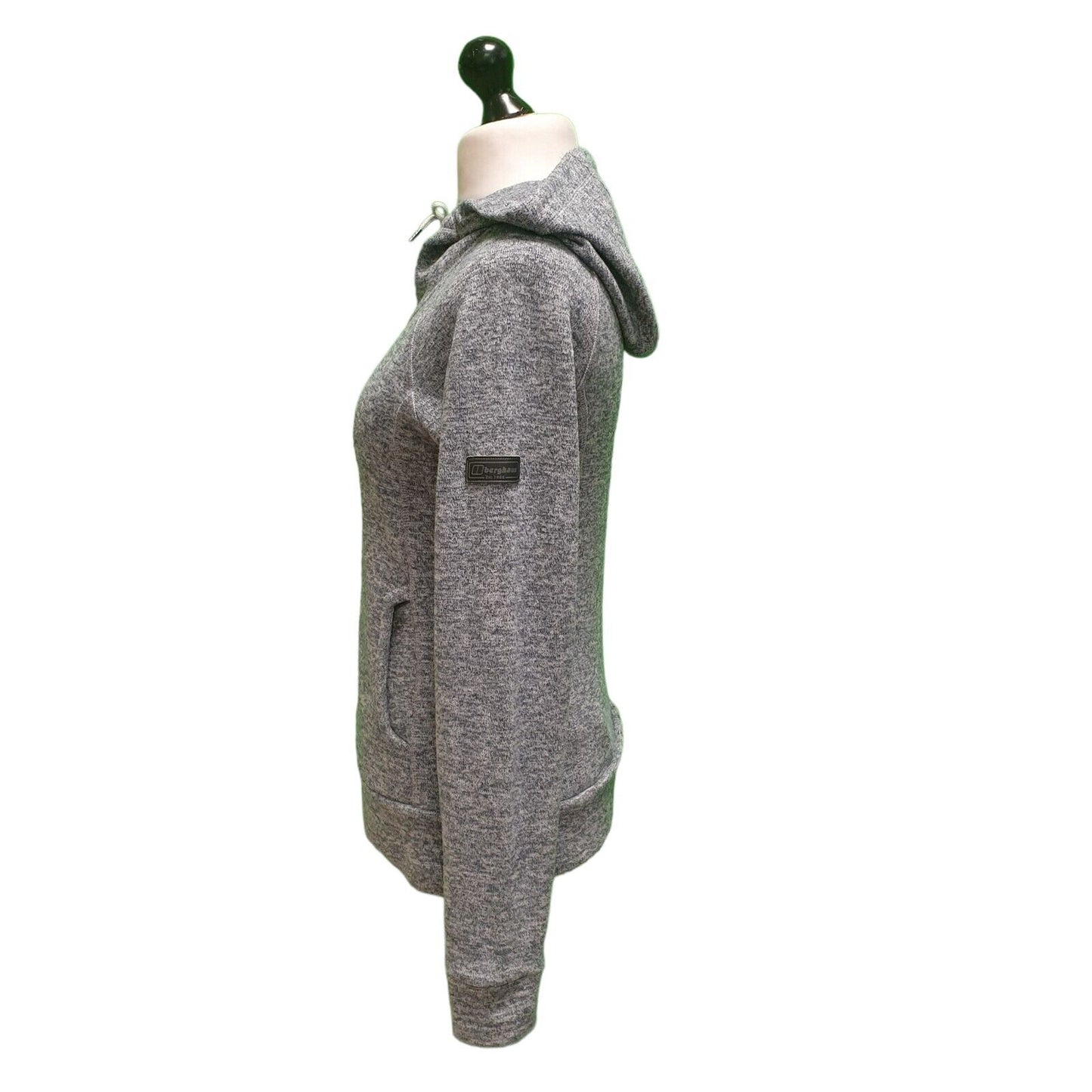Berghaus Grey Zipped Drawstring Sweatshirt Hoodie Women's Uk XL 14 EU 44 H935