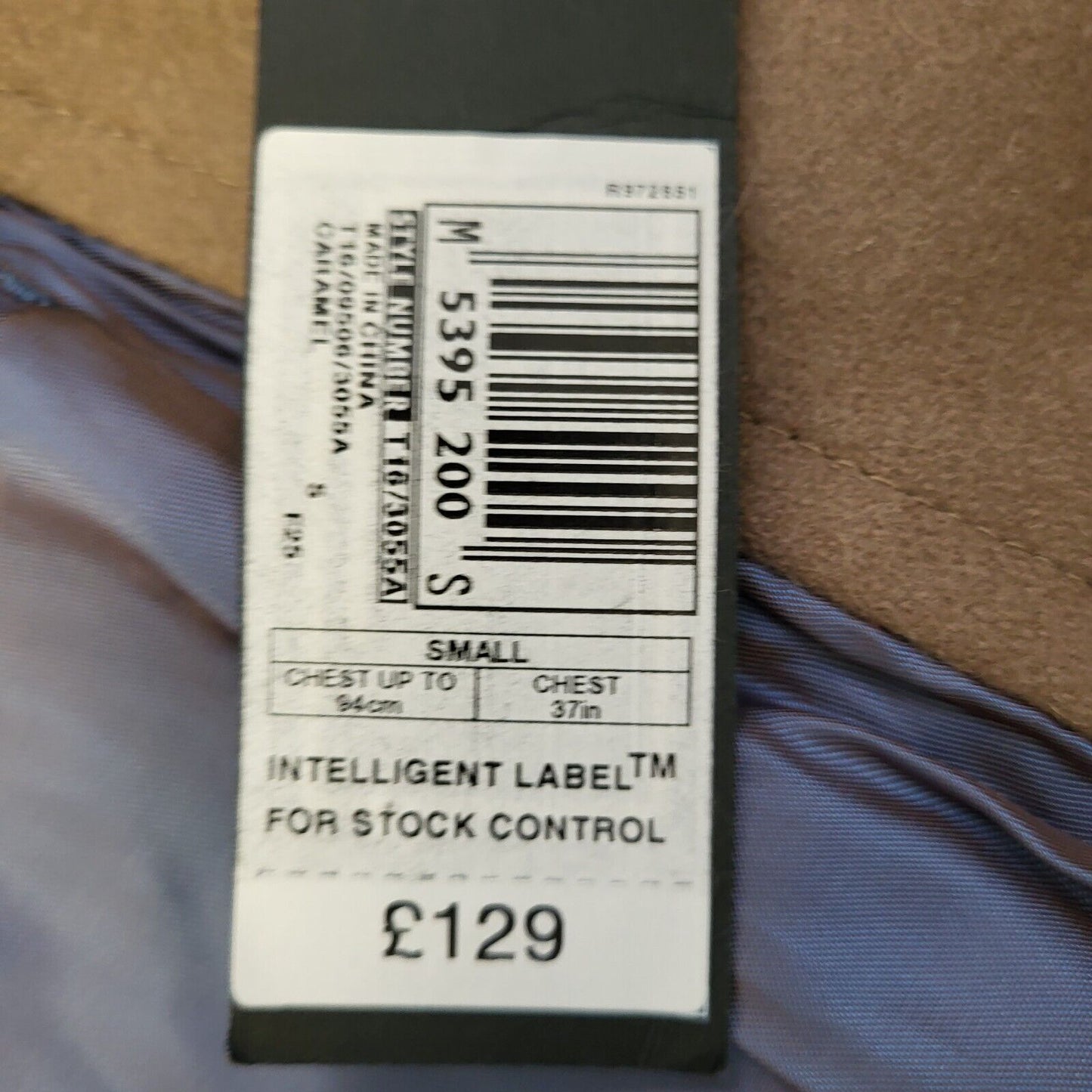 Marks & Spencer Brown Double Breasted Wool Coat Uk Men's Small Bnwt G692