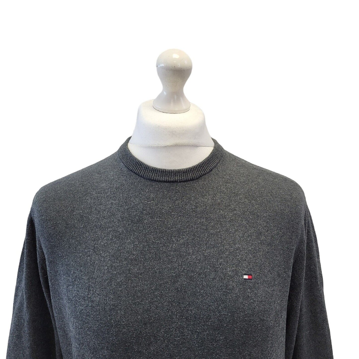 Tommy Hilfiger Grey Crew Neck L/Sleeve Men's Jumper Uk M G937
