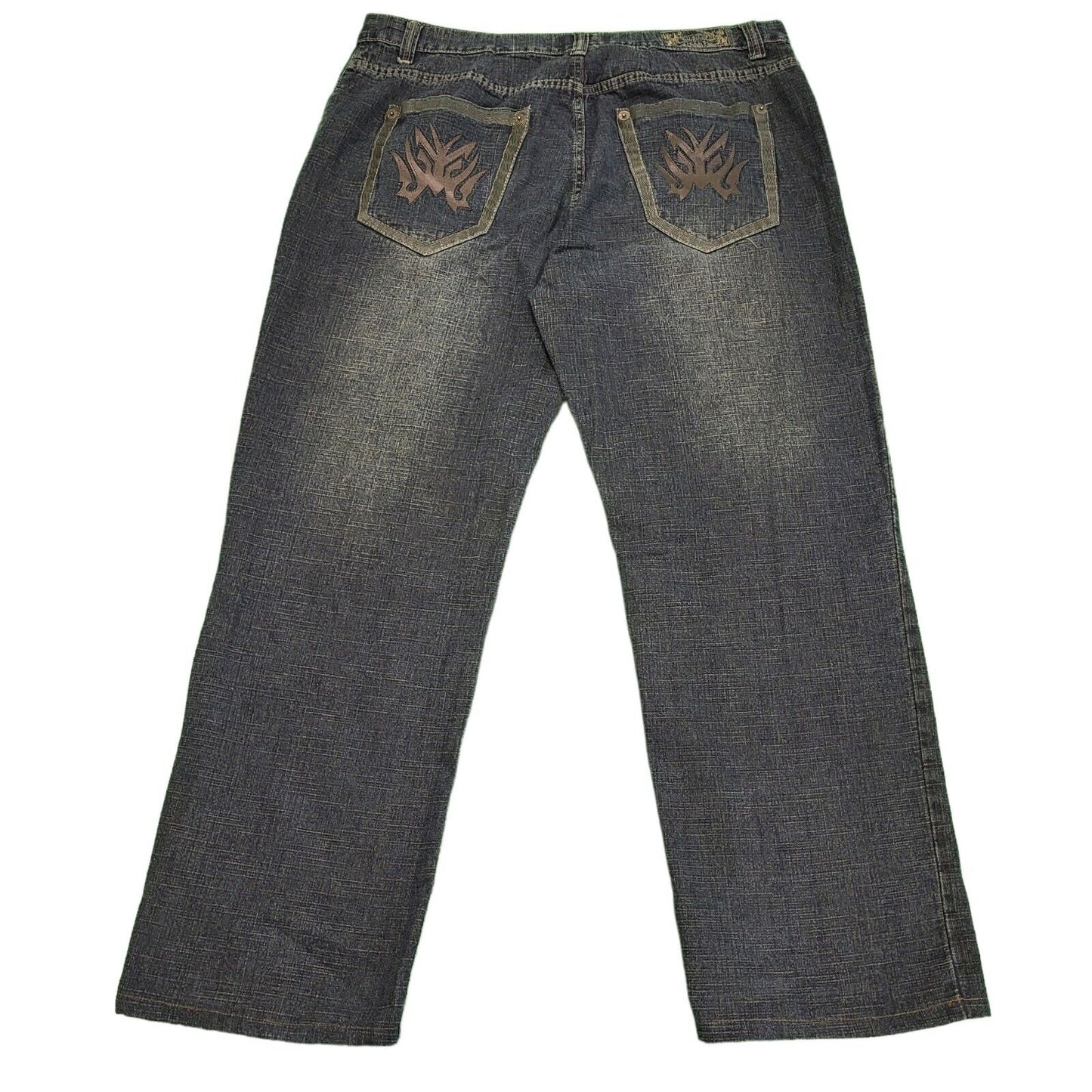 Fusal Dark Blue Straight Denim Jeans Men's uk 4xL W42 L32 H667