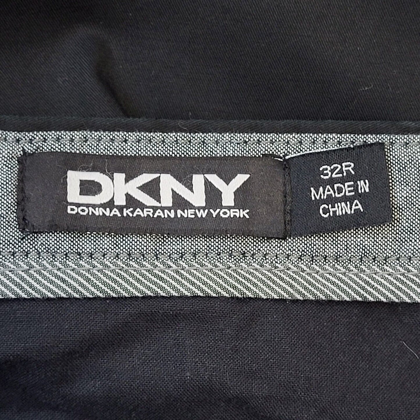 DKNY Black Straight Leg Trousers Uk Men's M W32 L34 Bnwt G203