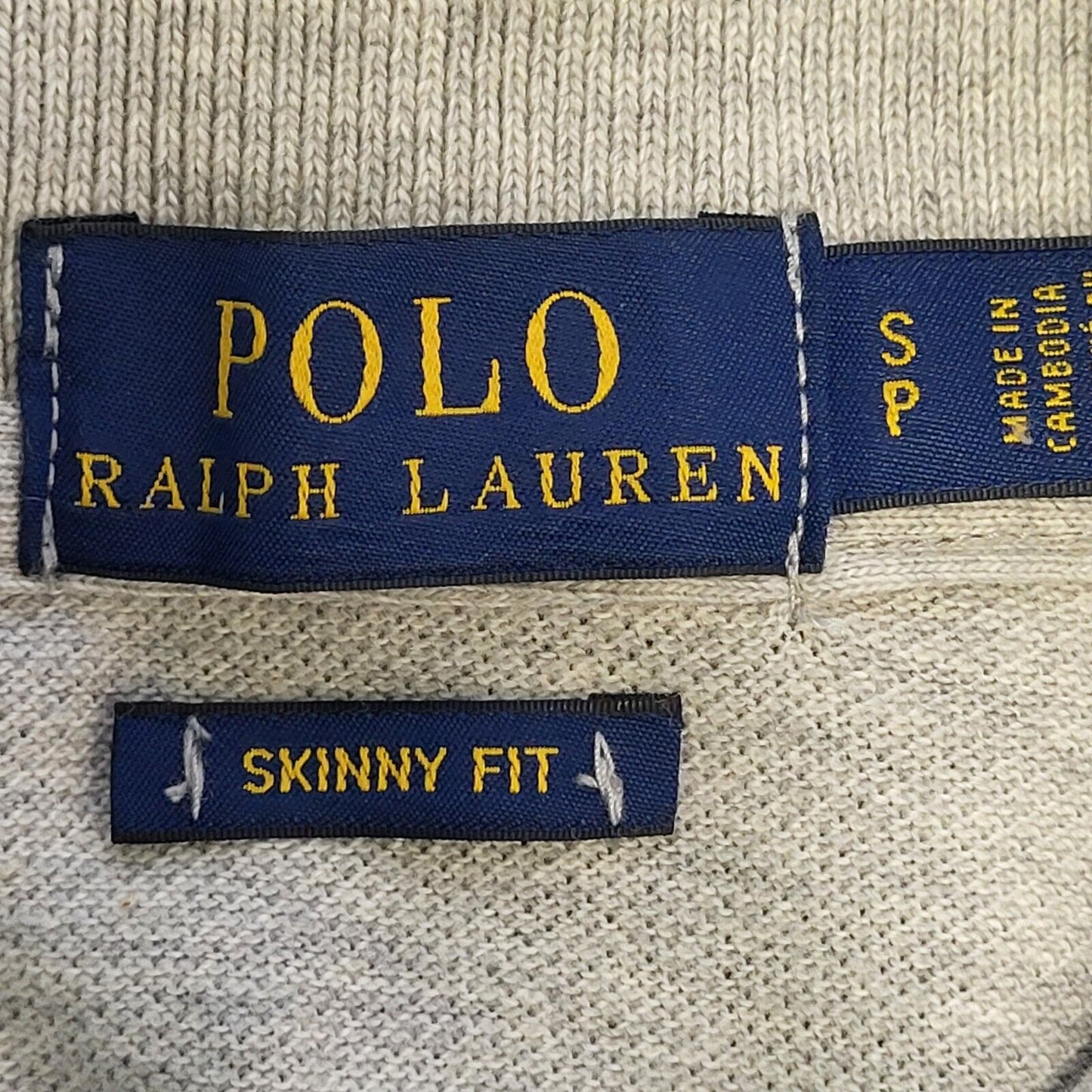 Polo Ralph Lauren Grey Skinny Fit Short Sleeve Polo Shirt Women's Uk S 8 H129
