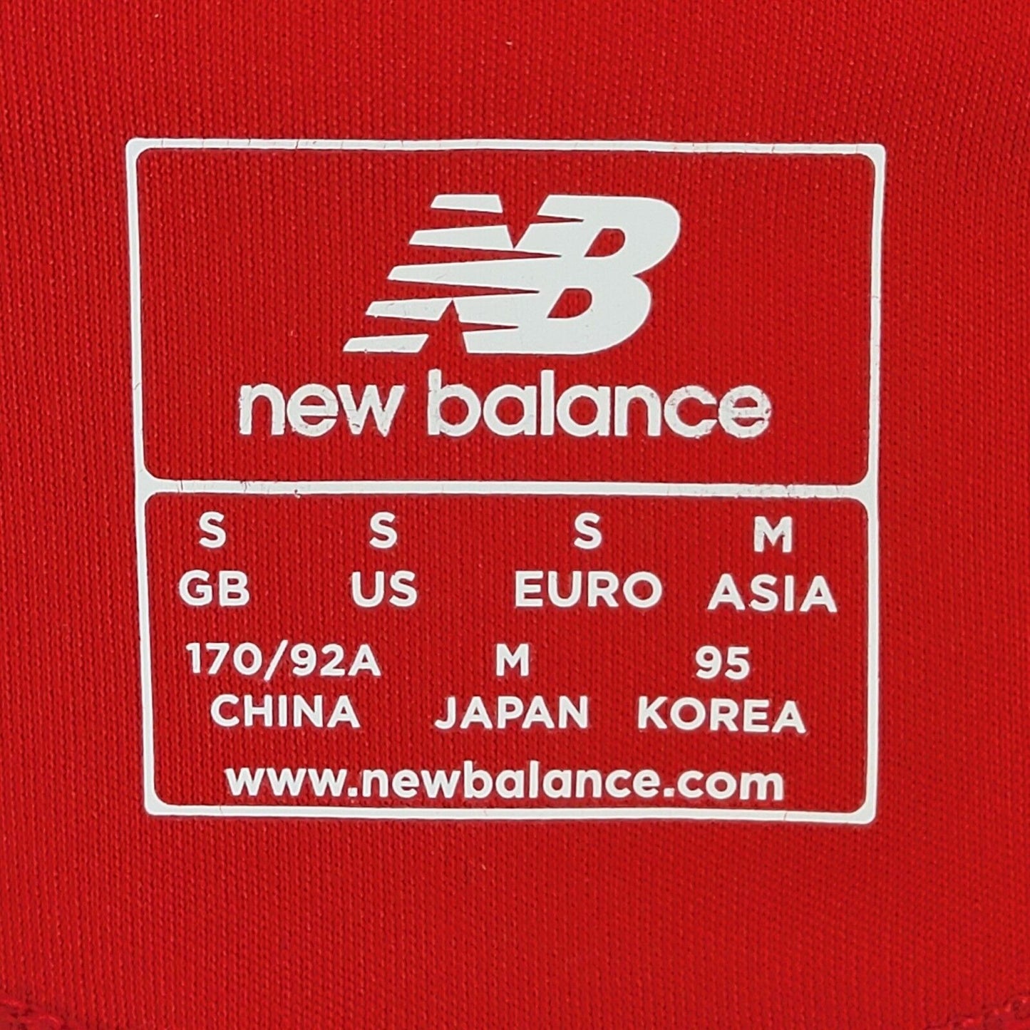 New Balance Liverpool Standard Chartered Football Shirt UK Men's S Eu 46 F667