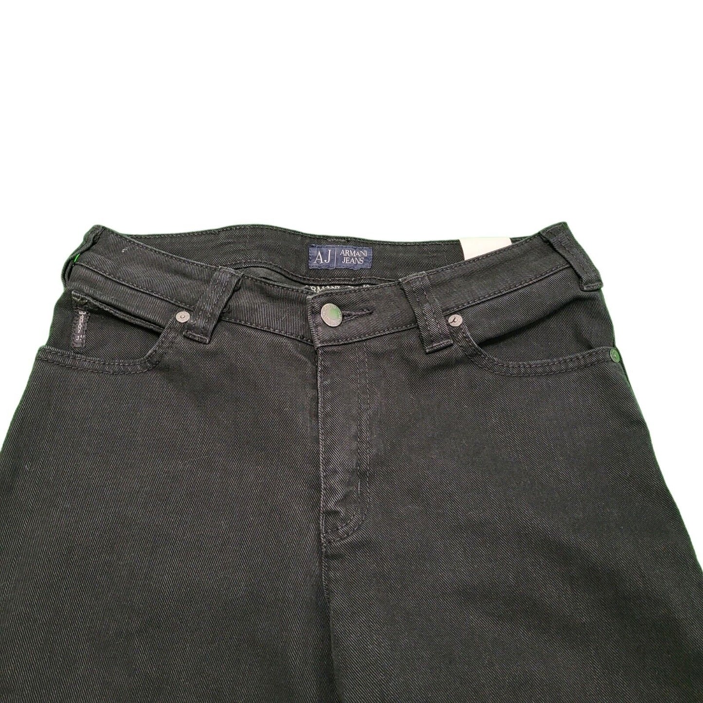 Armani Jeans Black Zip Fly Straight Slim Denim Jeans Men's uk S W29 L34 H311
