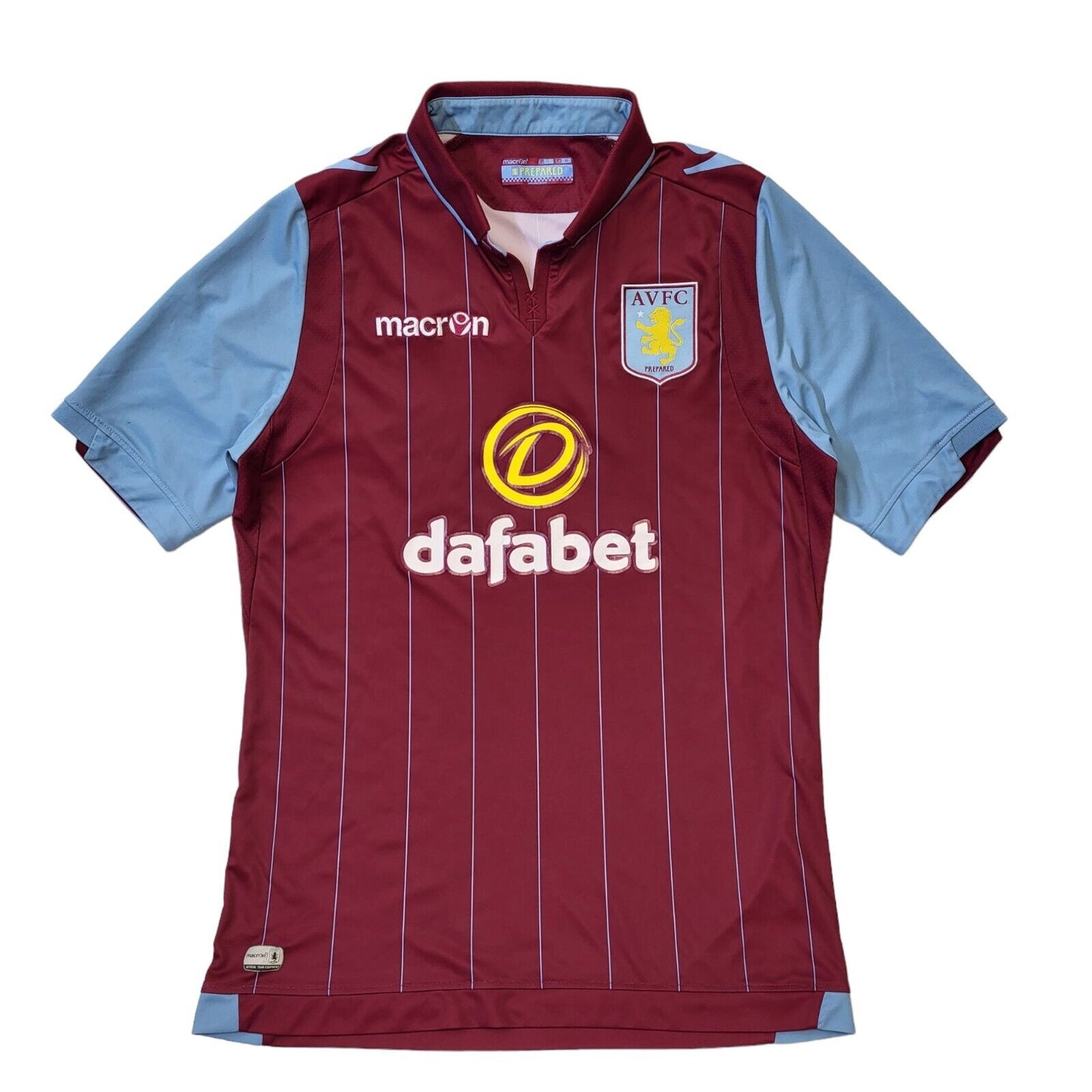 Aston Villa 2014 Macron Football Shirt Maroon & Blue Mens UK Size Medium G549