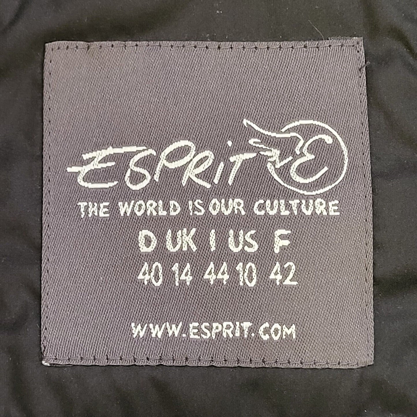 Esprit Black Zip & Snap Fasten Gilet Uk Women's 12 Eu 40 G15