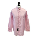 Alfani Pink Slim Fit Solid Long Sleeve Shirt Uk Men's L Eu 54 Bnwt G290