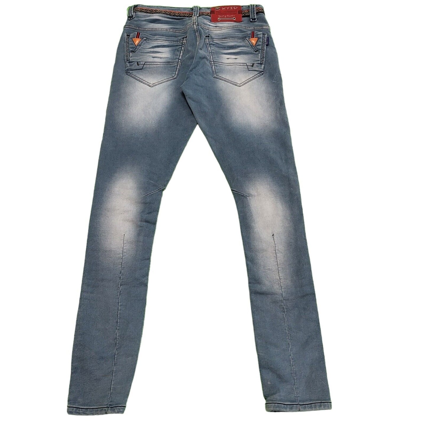 Kyid Faded Blue Skinny Rigid Denim Jeans Women's uk L W30 L32 H655