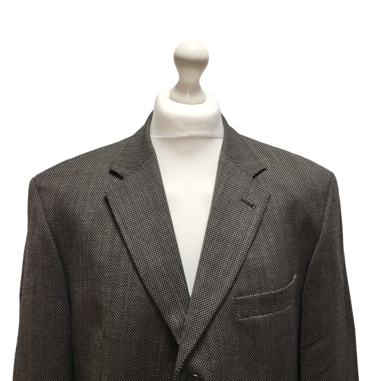 Hugo Boss Grey Wool Spots Suit Blazer Jacket Uk Men's L 42" BB365
