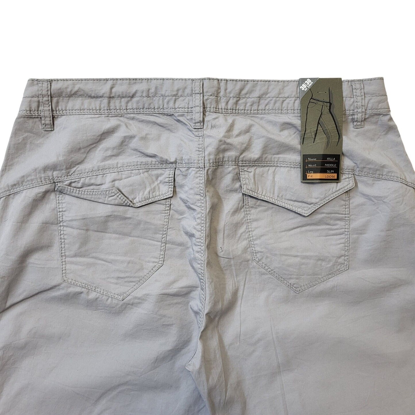 Street One Grey Straight Leg Casual Trousers Uk Men's 2XL W38 L30 Bnwt G439