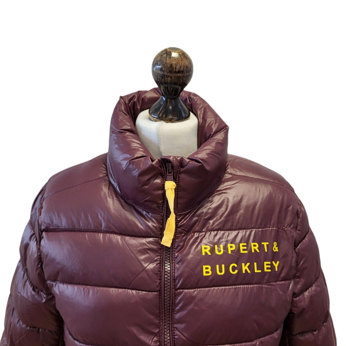Rupert & Buckly Purple Quilted Puffer High Neck Coat BNWT UK 12 EU 40 G169
