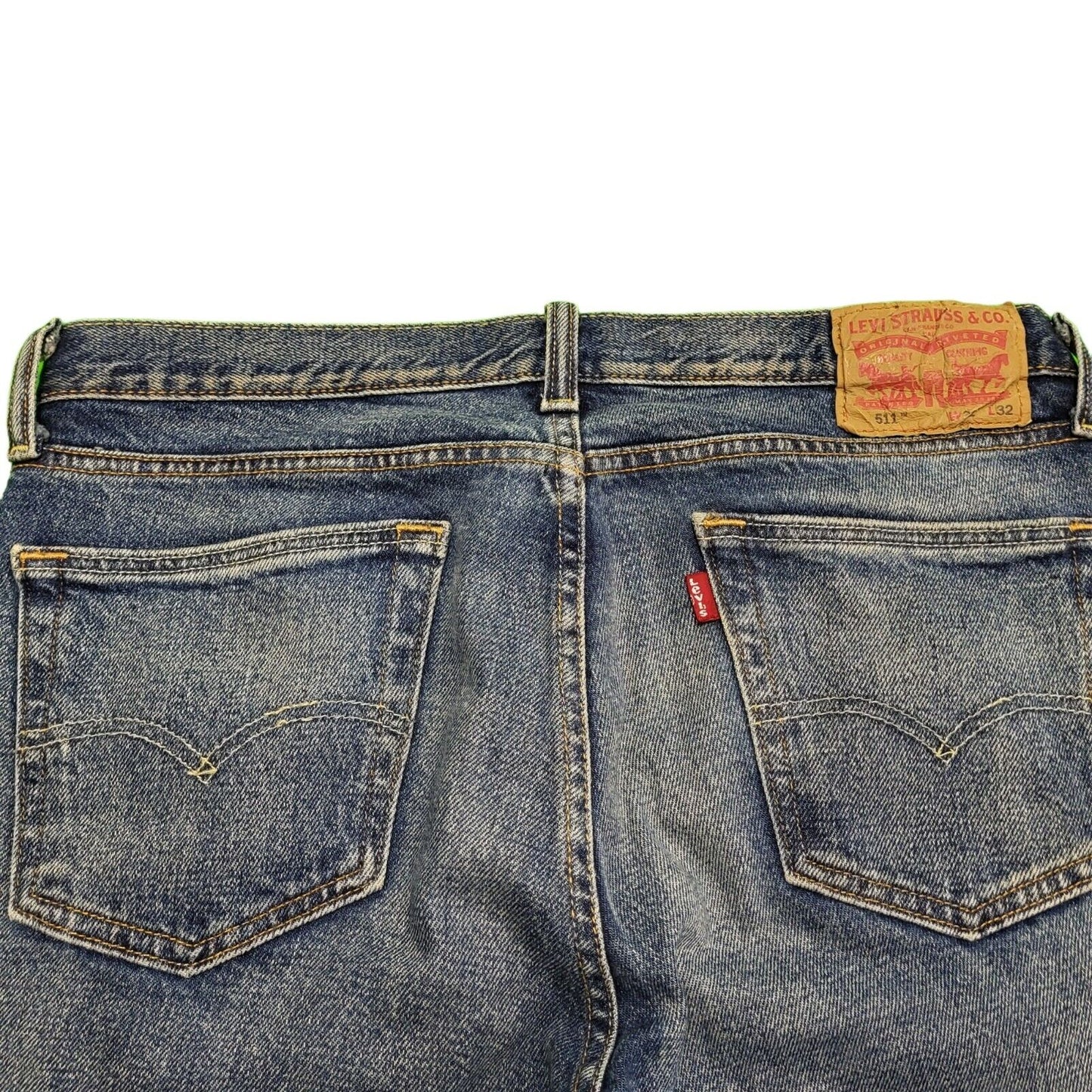 Levi's 511 Faded Blue Straight Denim Jeans Men's uk M W32 L32 H657