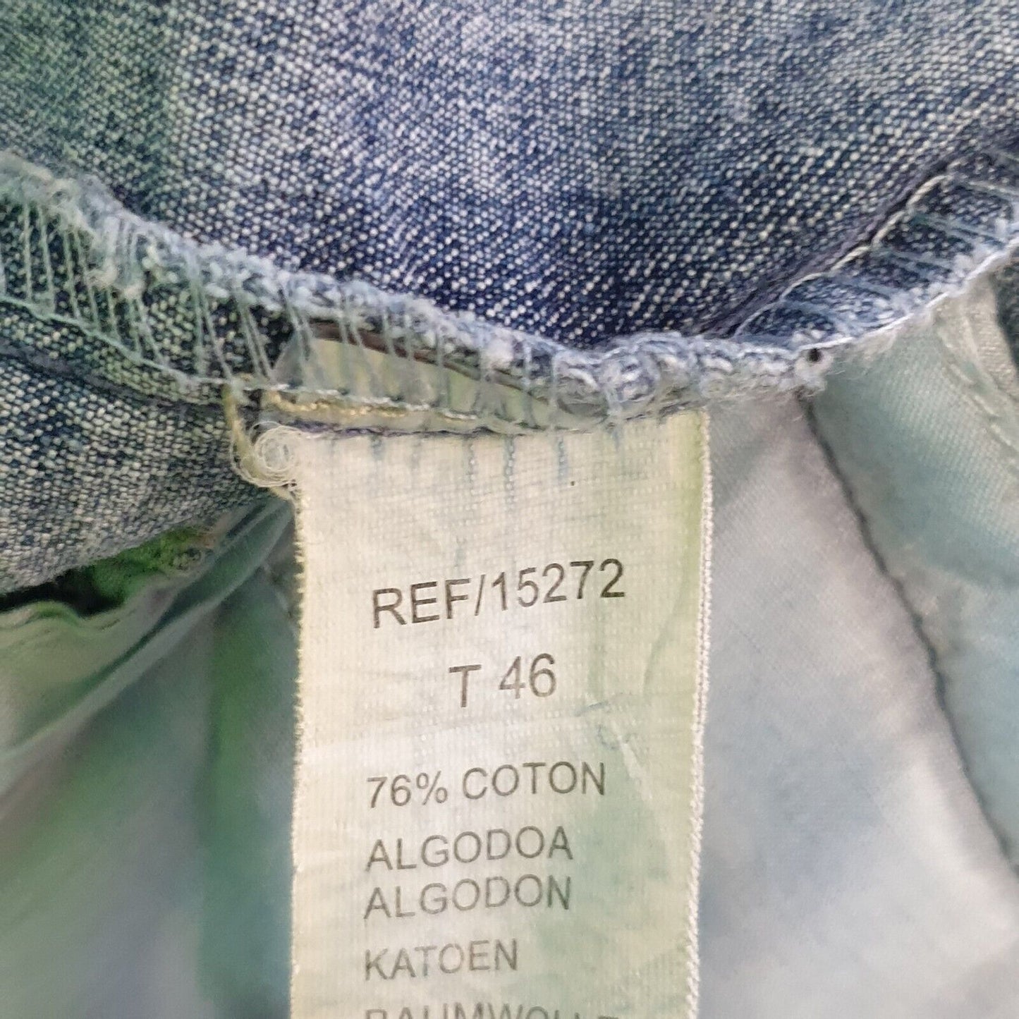Cafe Theatre Blue Double Breasted Stretch Denim Jacket UK Women's 16-18 H788