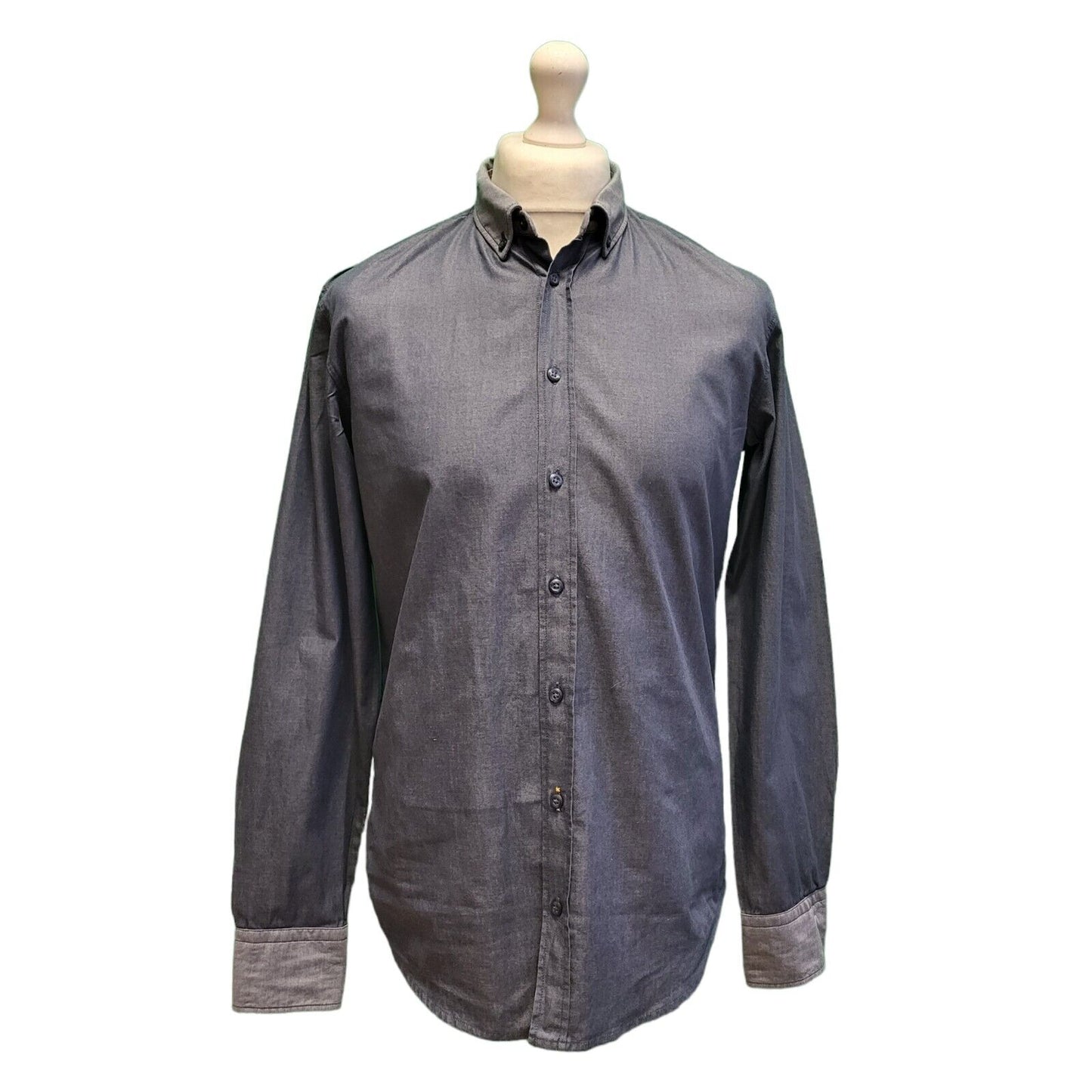 Hugo Boss Blue Slim Fit Long Sleeve Shirt Men's UK M EU 50 H123