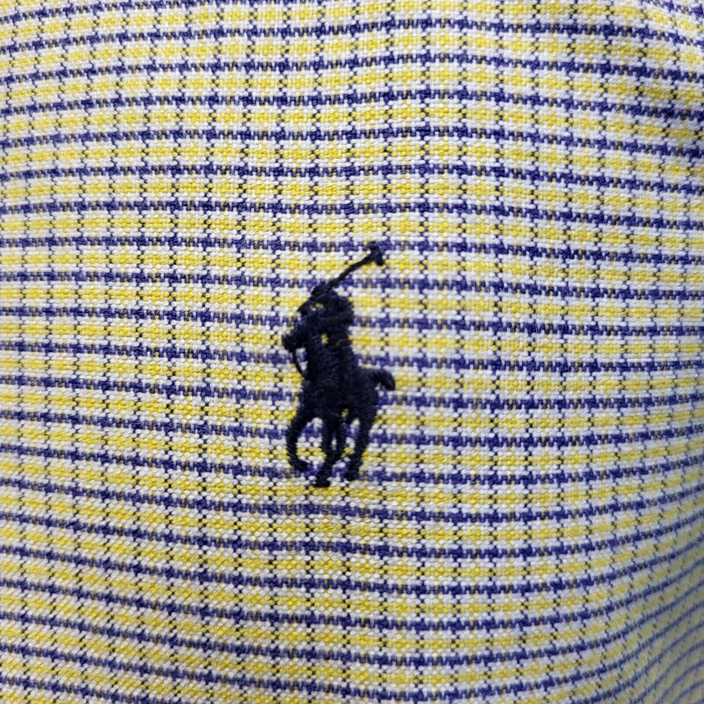 Ralph Lauren Blake Yellow Blue Check L/Sleeve Over-sized Shirt Men's UK xL H382