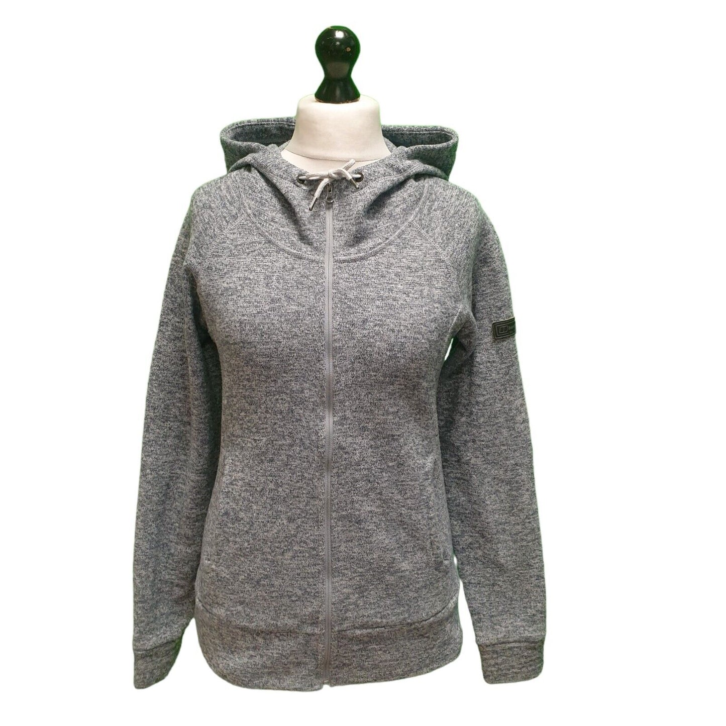 Berghaus Grey Zipped Drawstring Sweatshirt Hoodie Women's Uk XL 14 EU 44 H935