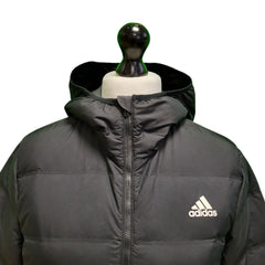 Adidas Black Zip Fasten Padded Hooded Sports Jacket UK Women's Small H924