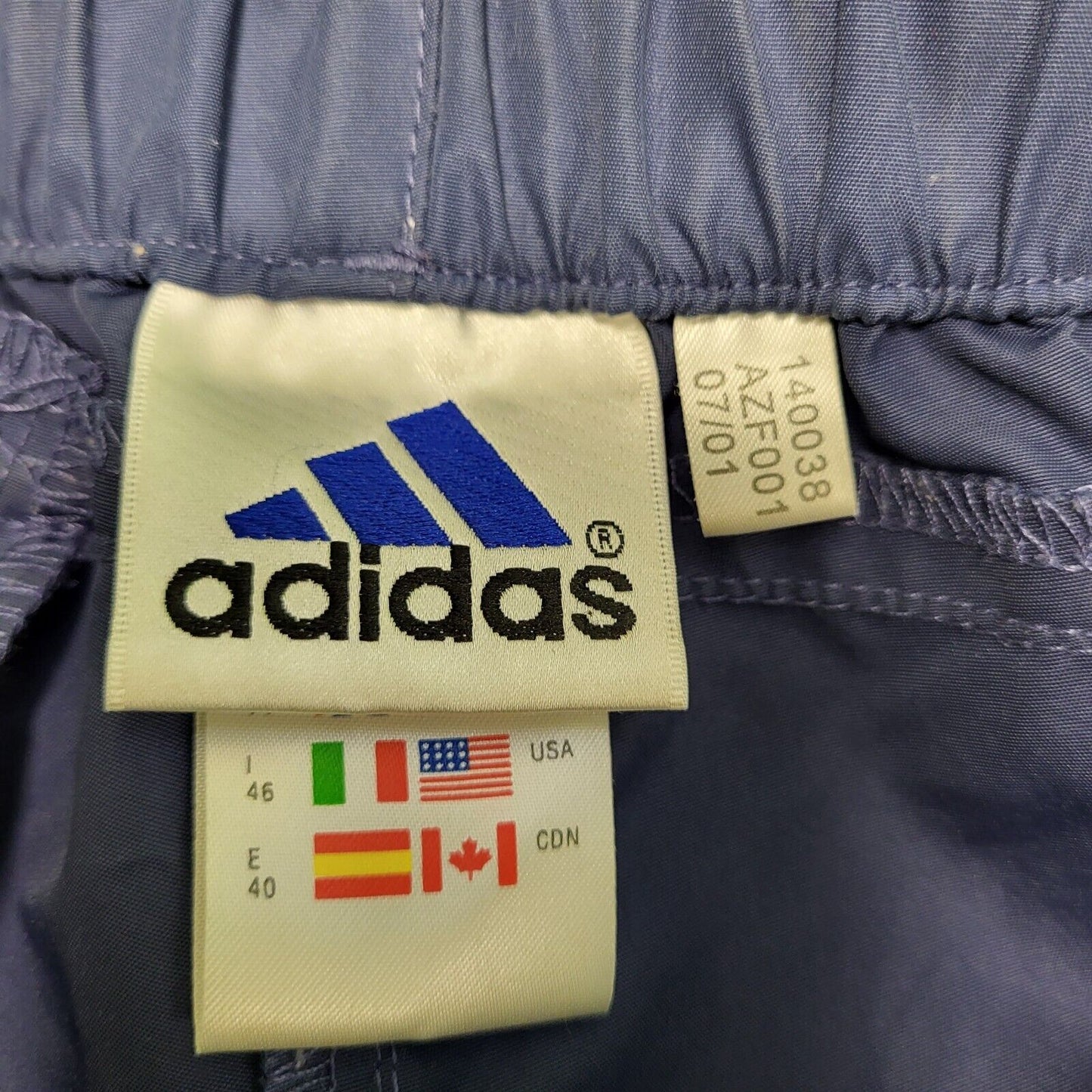 Adidas Navy Blue Zipped Straight Leg Sports Trousers Women's uk 14 W32 L32 H322