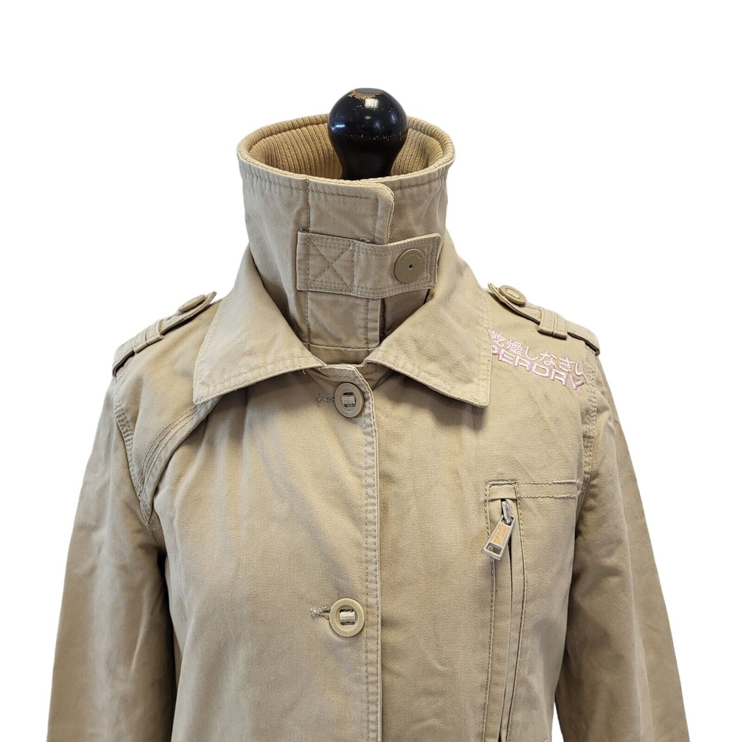 Superdry Beige Jermyn Street Trench Coat UK Women's Medium G663