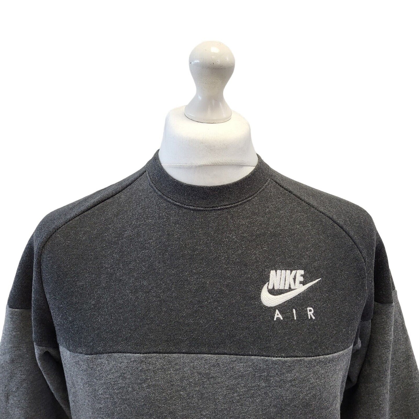 Nike Grey Spell Out Retro Long Sleeve Sweatshirt Men's Uk S H105