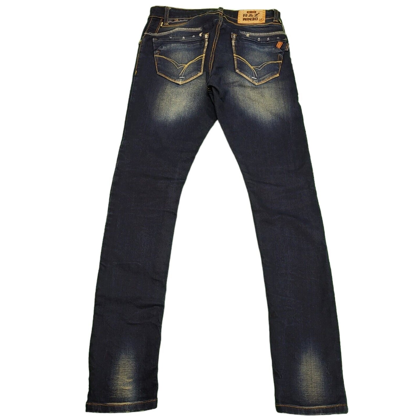 R & Z Faded Blue Skinny Stretch Denim Jeans Women's uk 16 W34 L34 H654