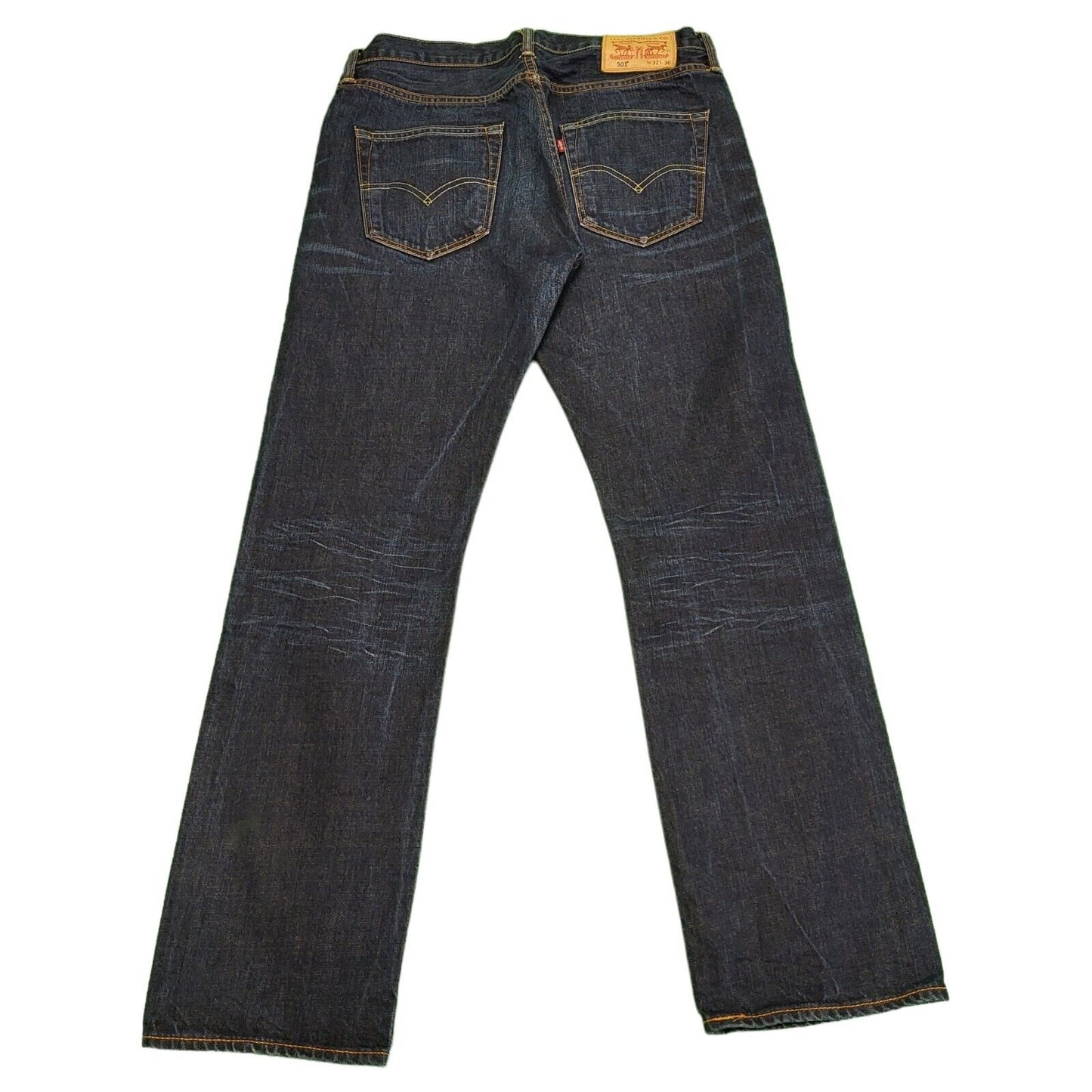 Levi's 501 Blue Straight Leg Button Fly Denim Jeans Men's UK M W32 L30 H524
