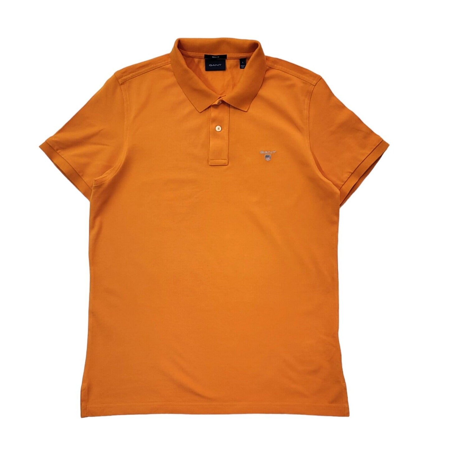 Gant Orange Short Sleeve Polo Shirt Mens Uk L EU 54 G340
