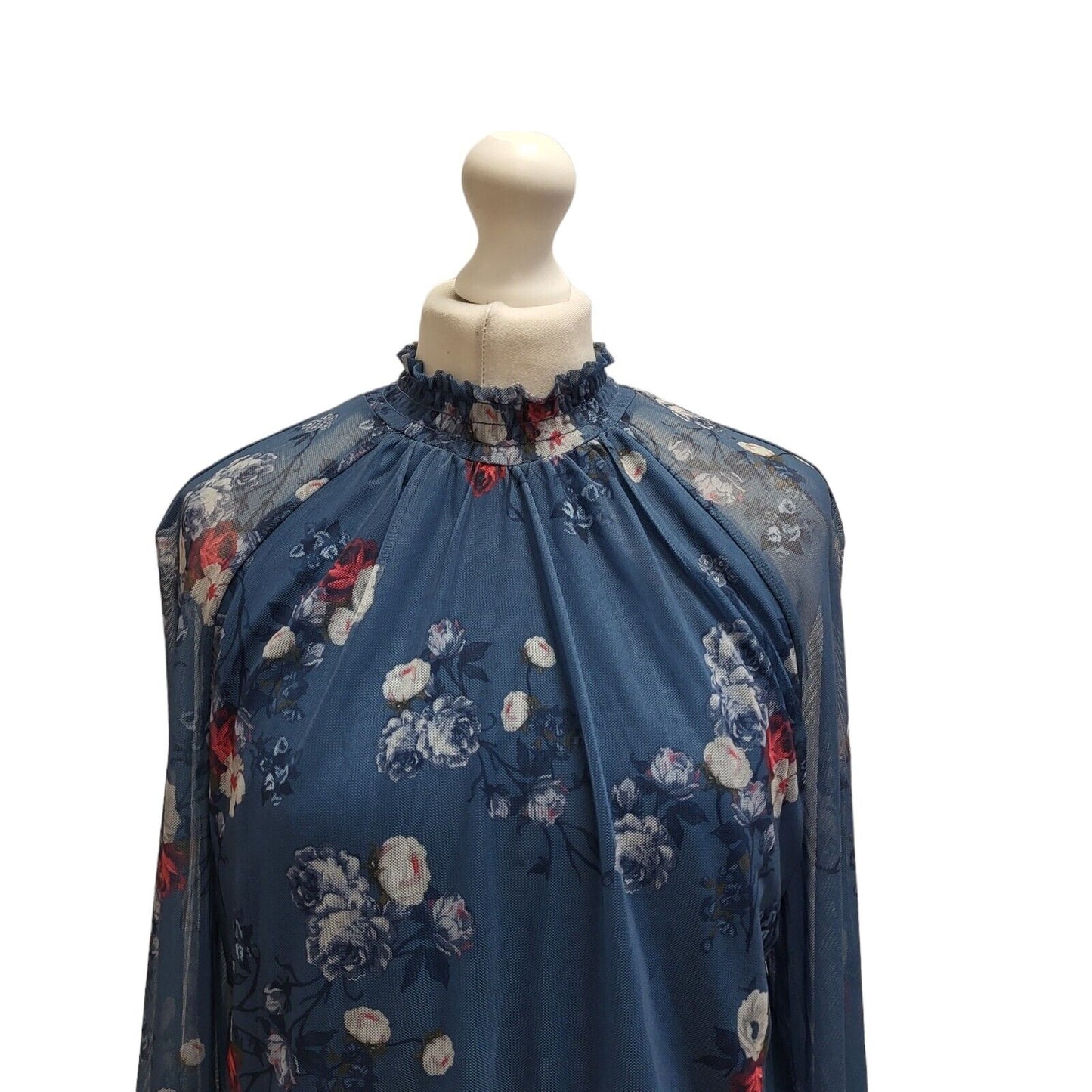 Principles Blue Long Sleeve Moonlight Dress UK Women's L 12 Bnwt BB348