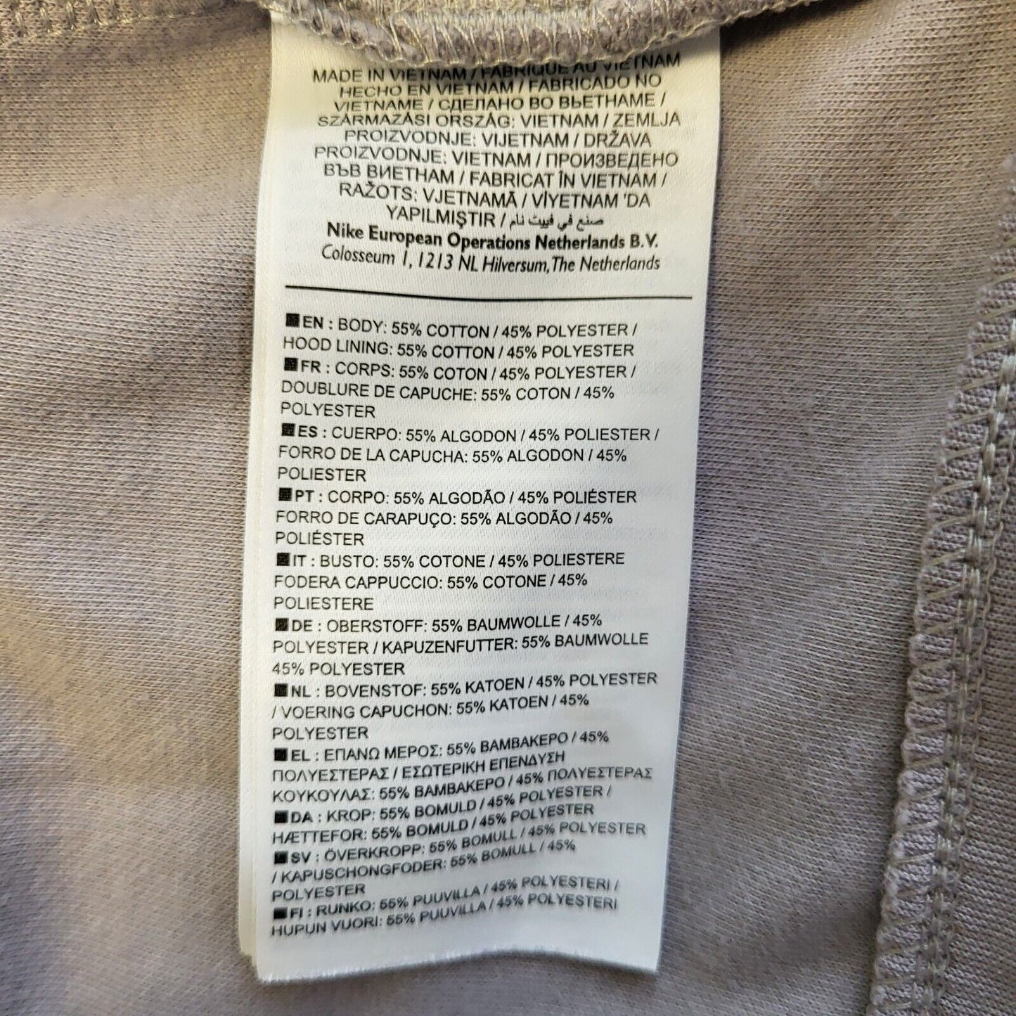 Nike Grey Zip Sports Tracksuit Hooded Top Jacket Men's uk M eu 50 H266